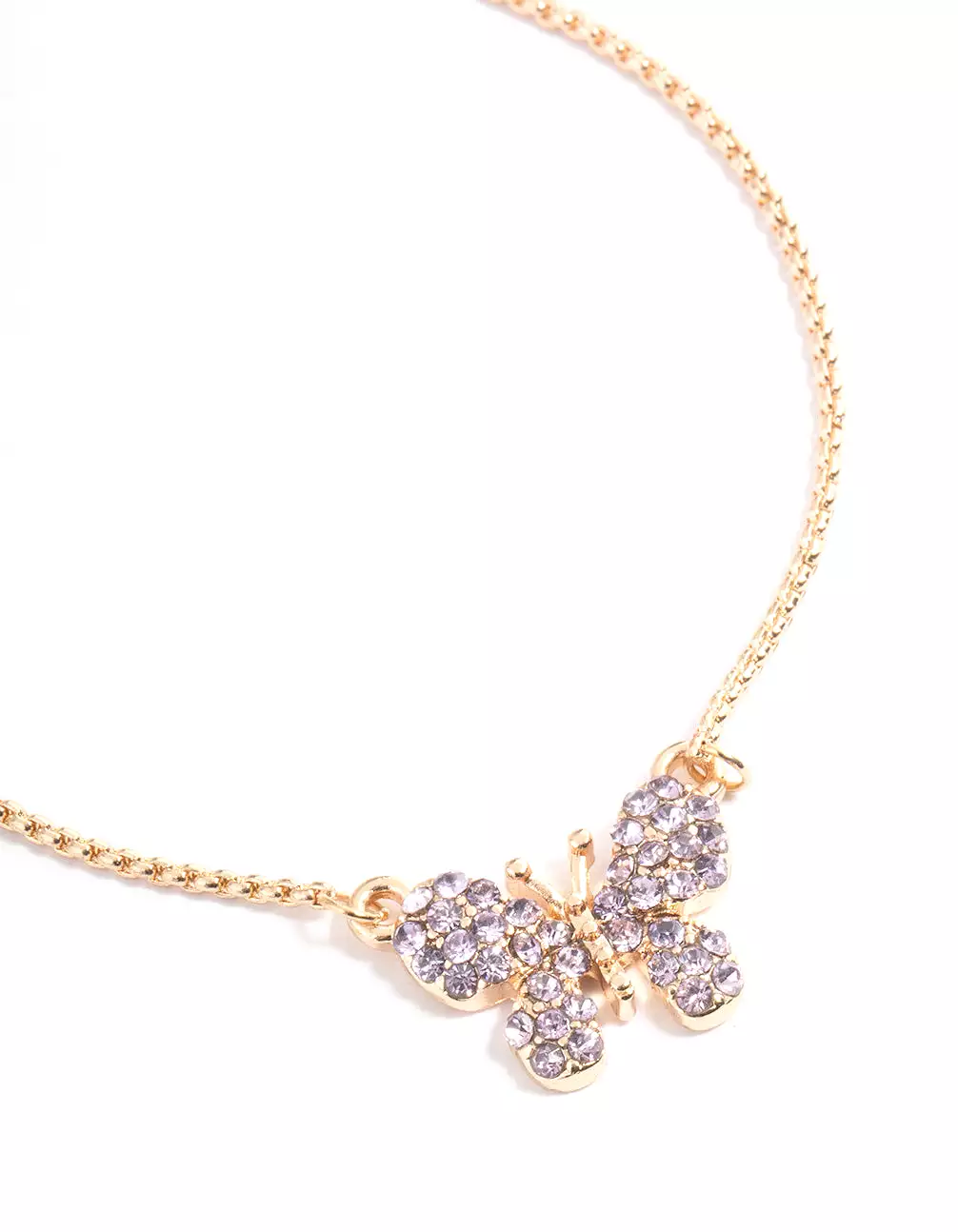 Lilac Pave Butterfly Toggle Bracelet