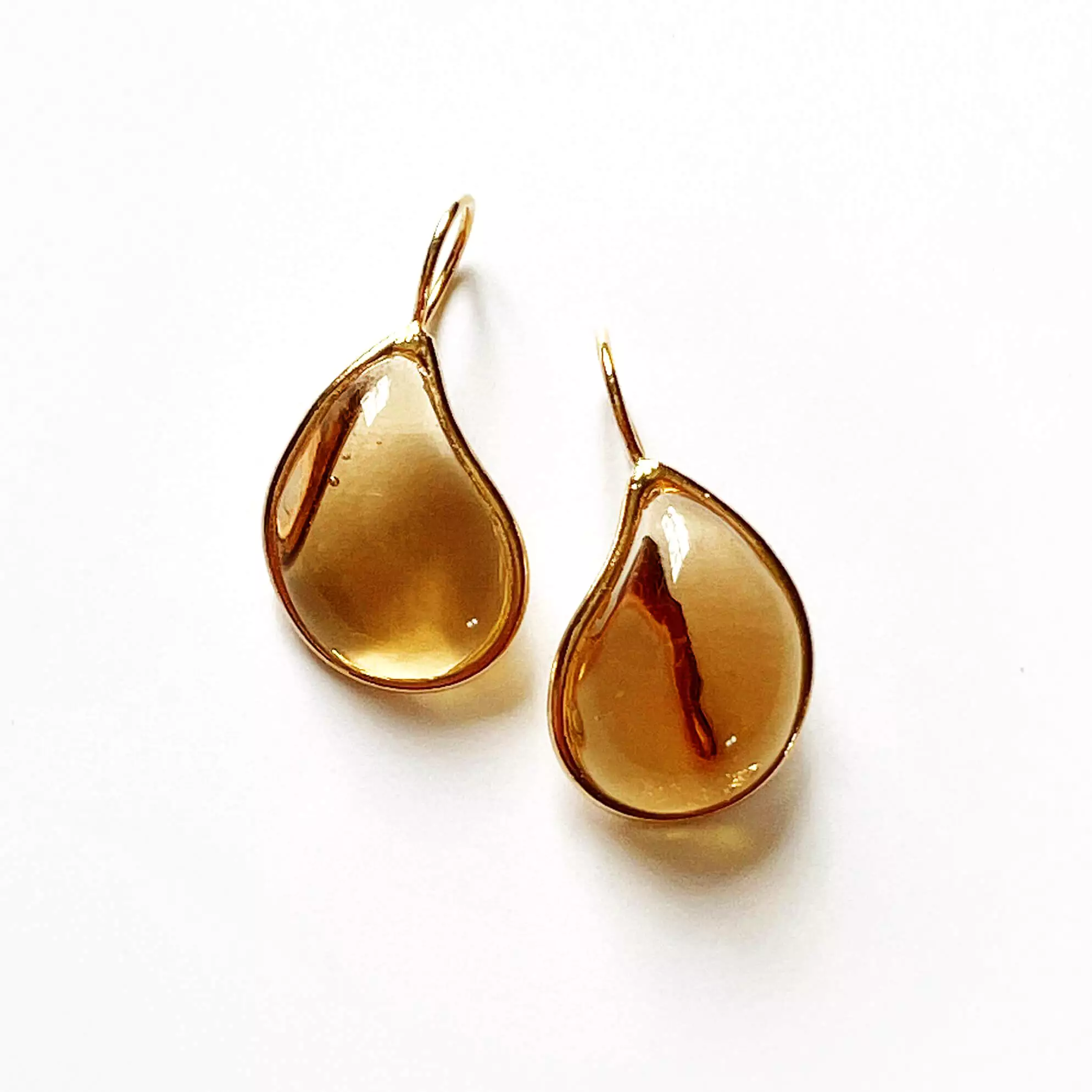 LOULOU SIMPLE EARRINGS AMBER