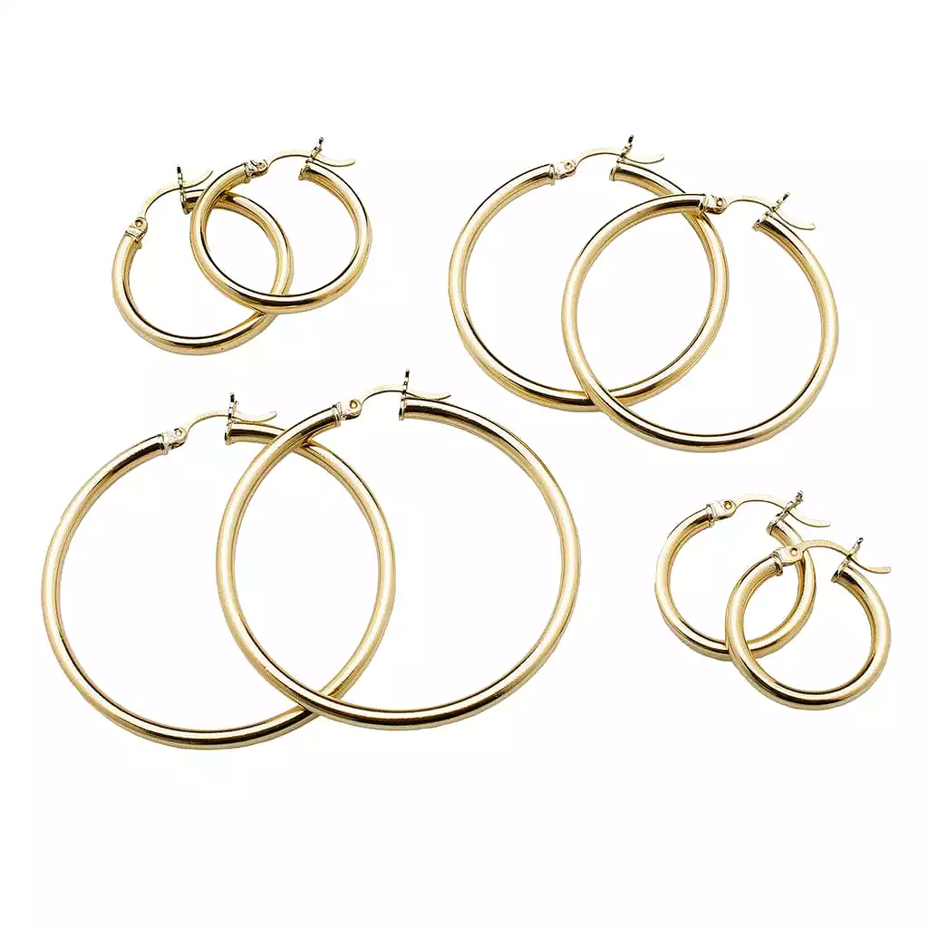 Medium Gold Hoop Earrings