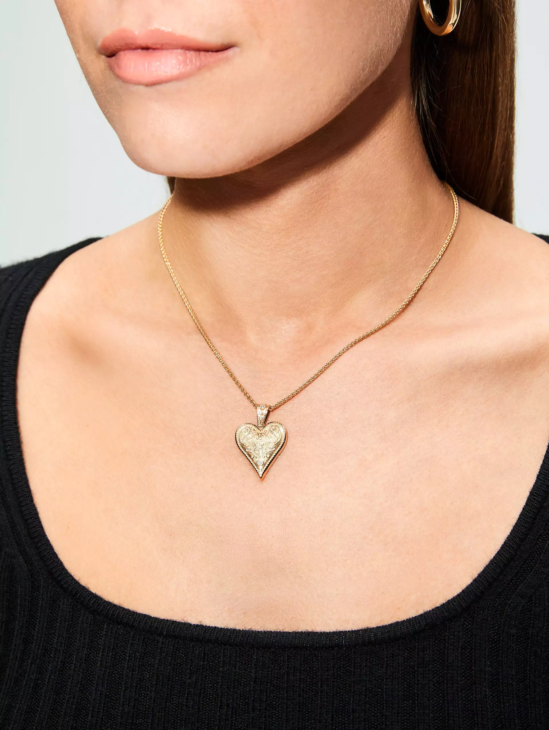 Medium Southwestern Heart Charm Necklace