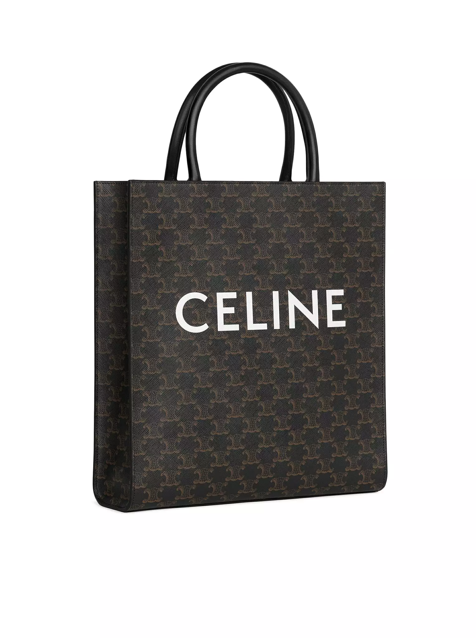 MEDIUM VERTICAL CABAS BAG IN TRIOMPHE CANVAS WITH CELINE PRINT