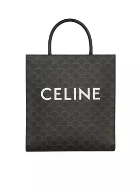 MEDIUM VERTICAL CABAS BAG IN TRIOMPHE CANVAS WITH CELINE PRINT