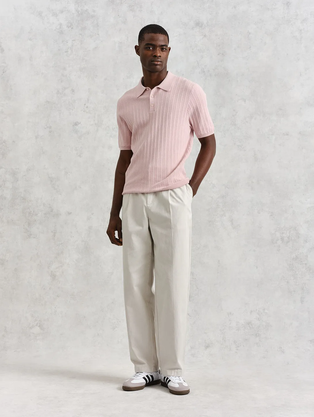 Naples Knit Polo - Pink