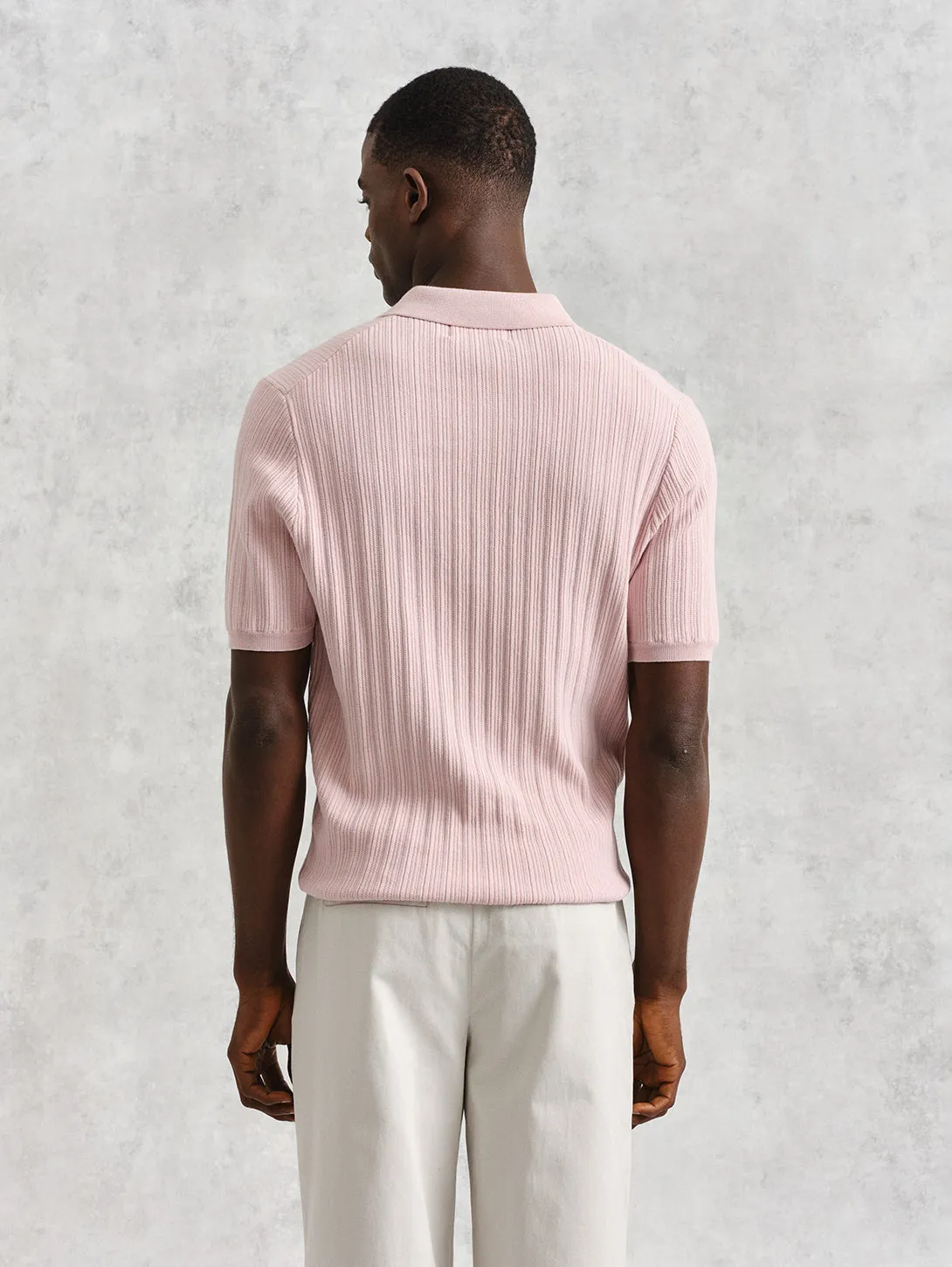 Naples Knit Polo - Pink