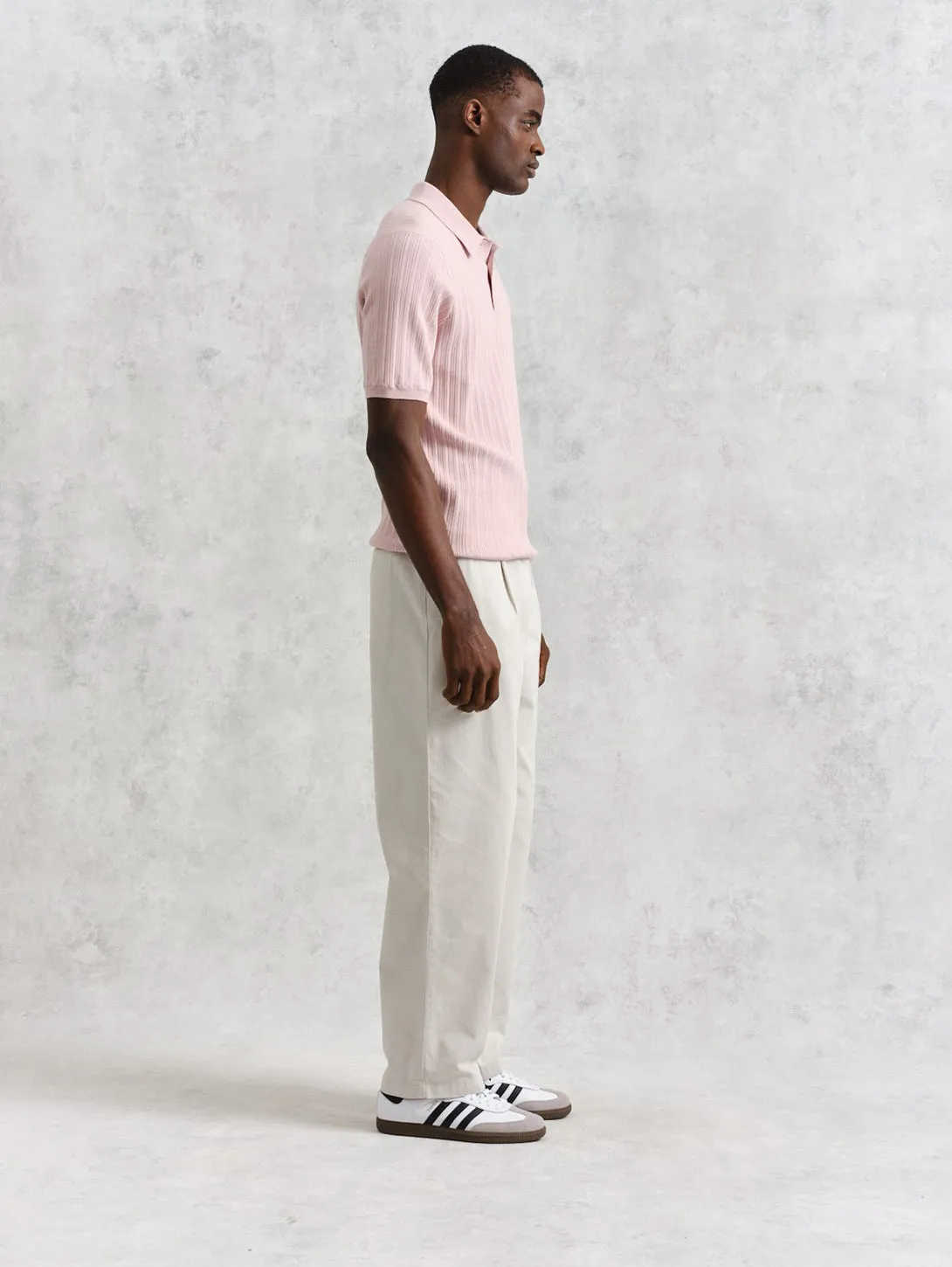 Naples Knit Polo - Pink