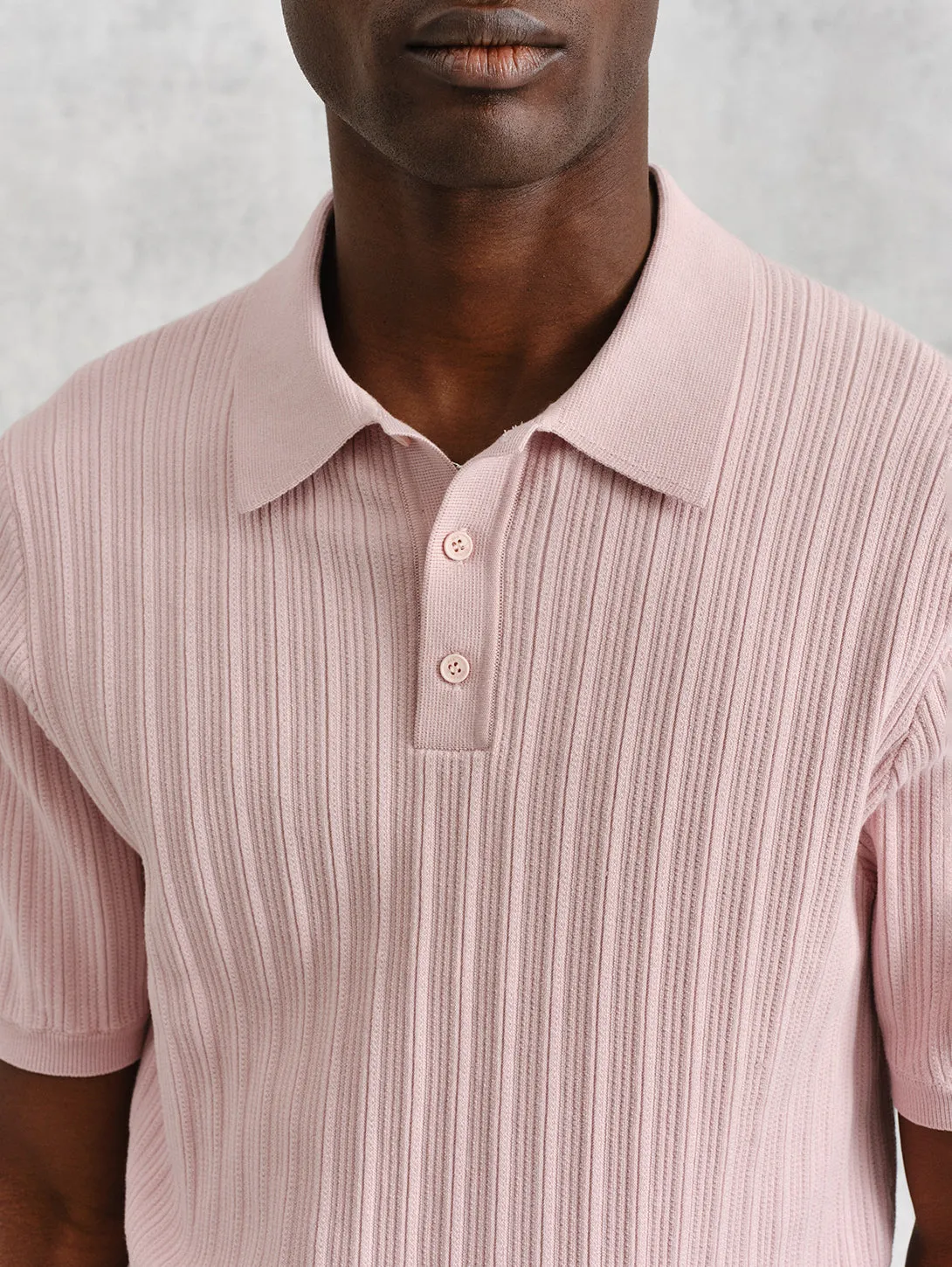 Naples Knit Polo - Pink