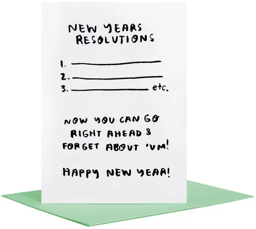 New Year's Resolutions Card