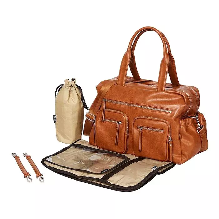 OiOi Carry All Nappy Bag - Tan Vegan Leather