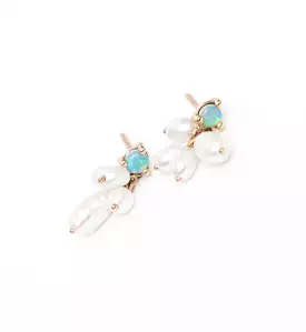 Opal and Pearl Cloudburst Earrings