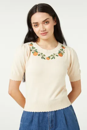 Oranges Knit Top