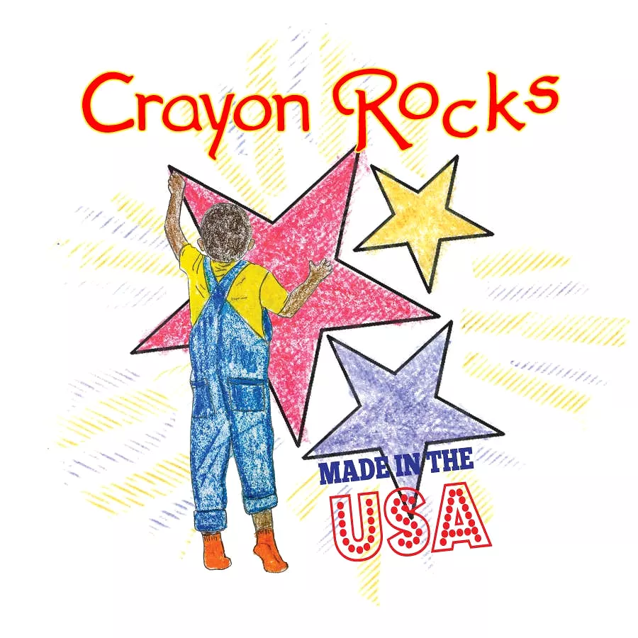 Patriotic  2 Bag Combo Sets of Crayon Rocks Made in USA