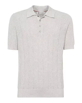 Pearl Grey Knit Polo