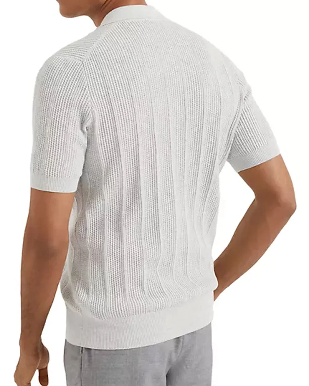 Pearl Grey Knit Polo