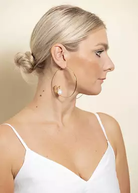 Pearl Hoop Earrings