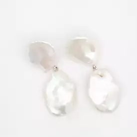 Petal Pearl Drop Earrings