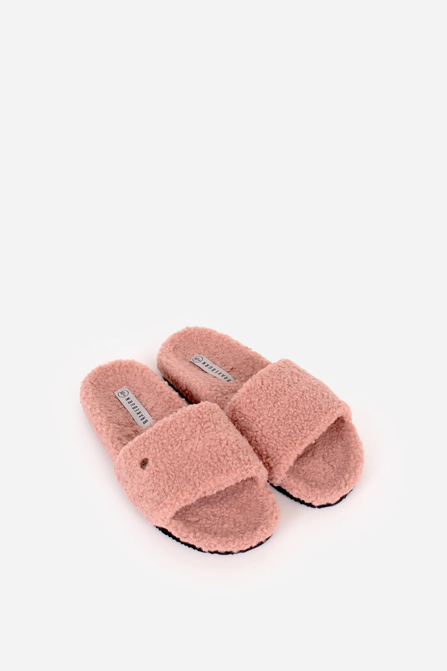 Pink Borg Slider Borg Slippers