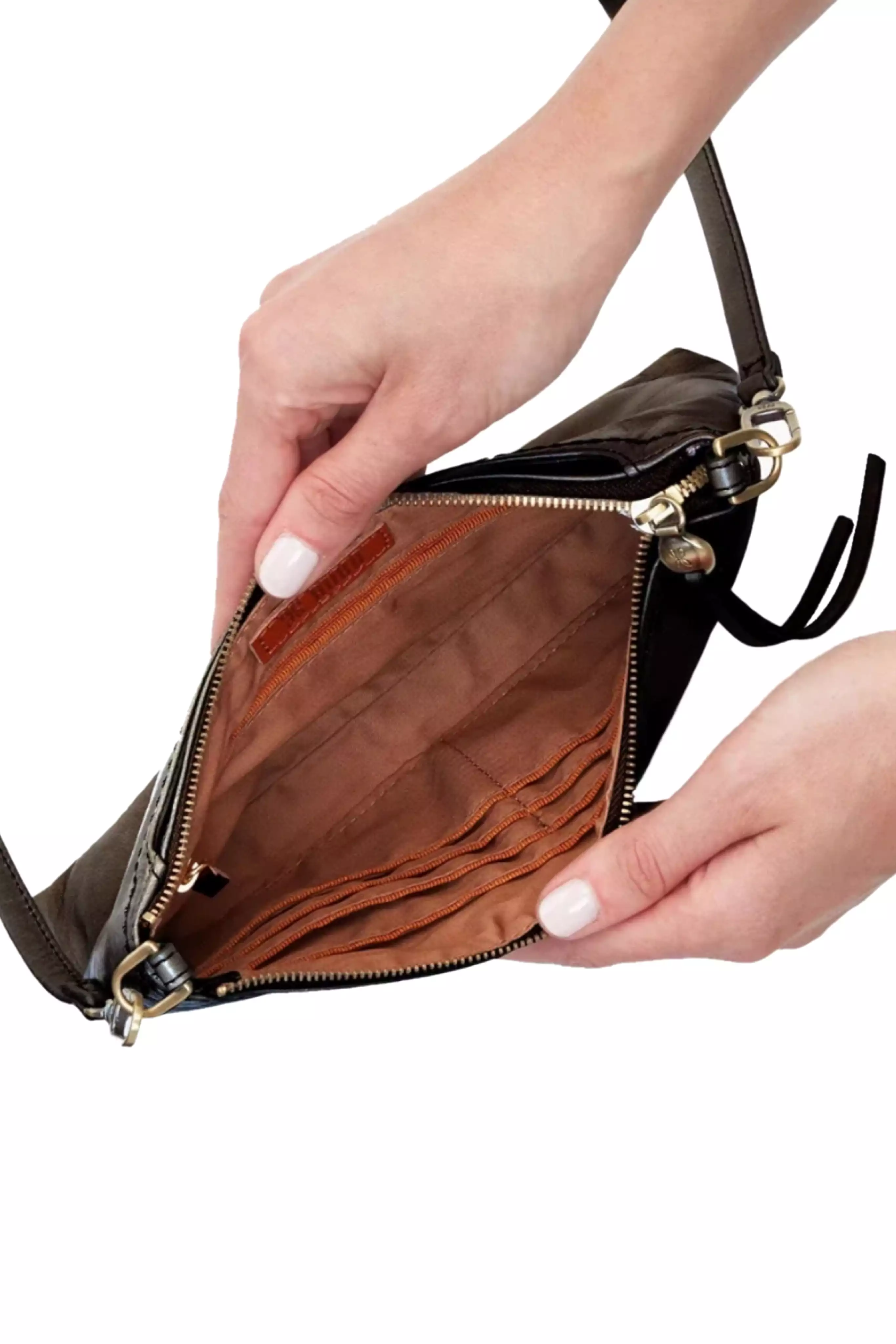 Polished Leather Darcy Crossbody