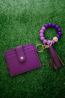 Purple Keychain Wallet