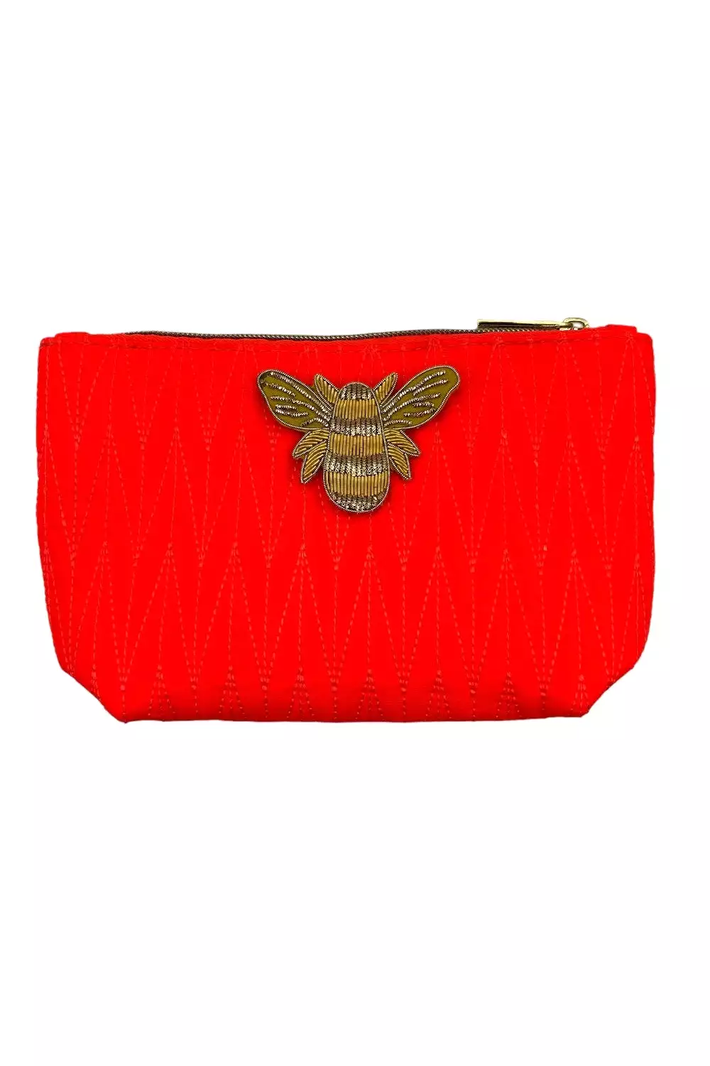 RECYLCED NYLON MAKEUP BAG ORANGE