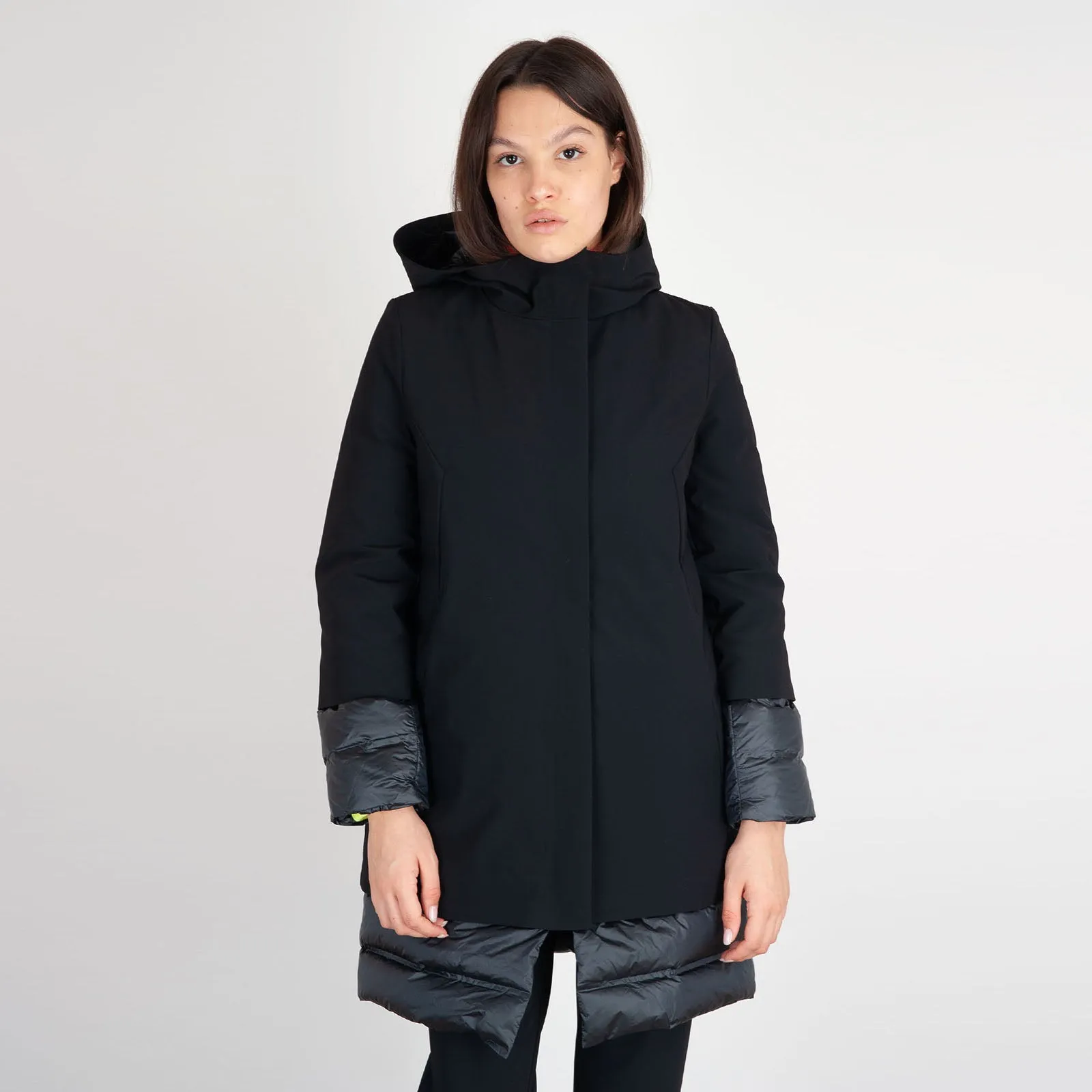 RRD Piumino Winter Light Long Nero in Materiale Piumino