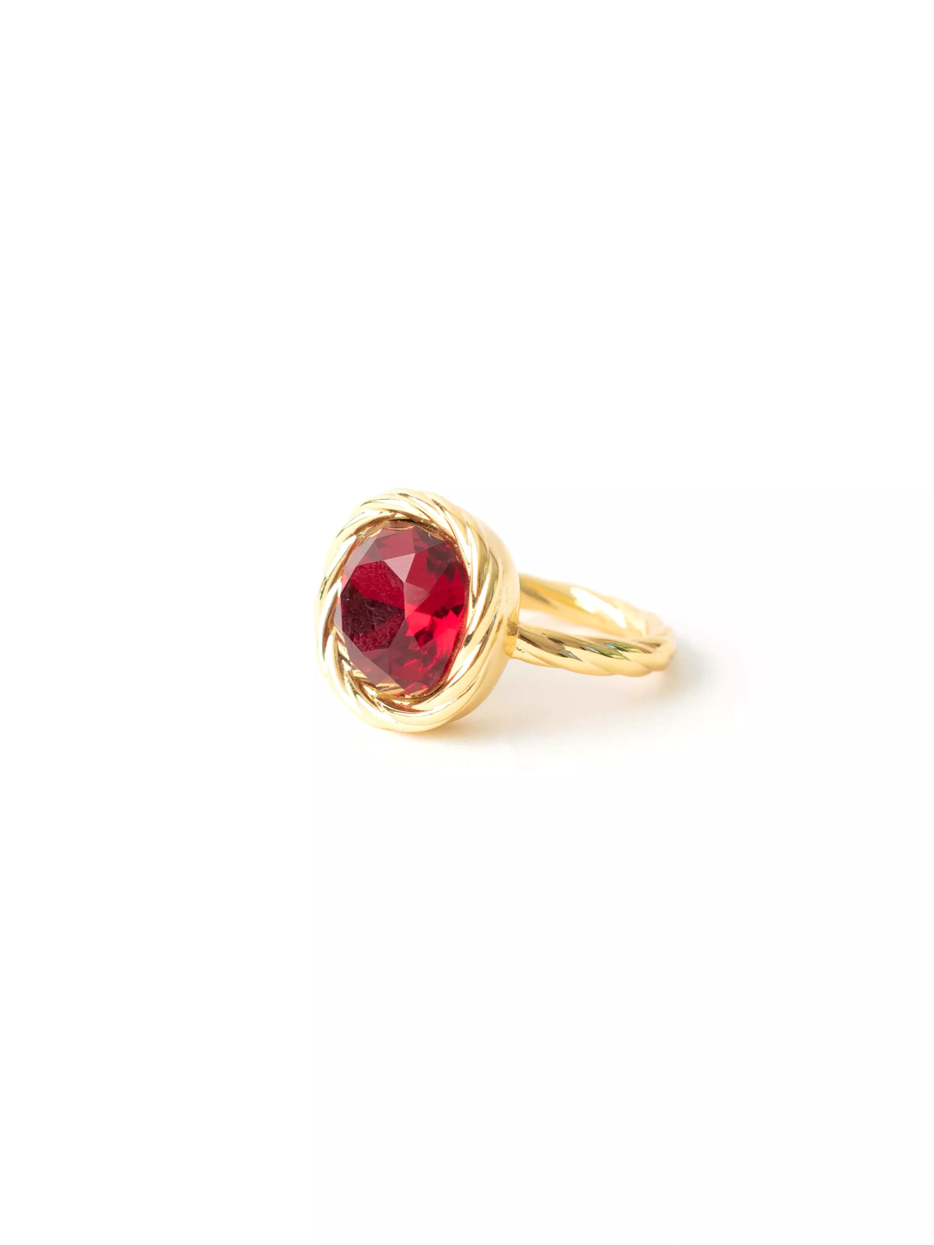 Ruby Braided Gem Ring