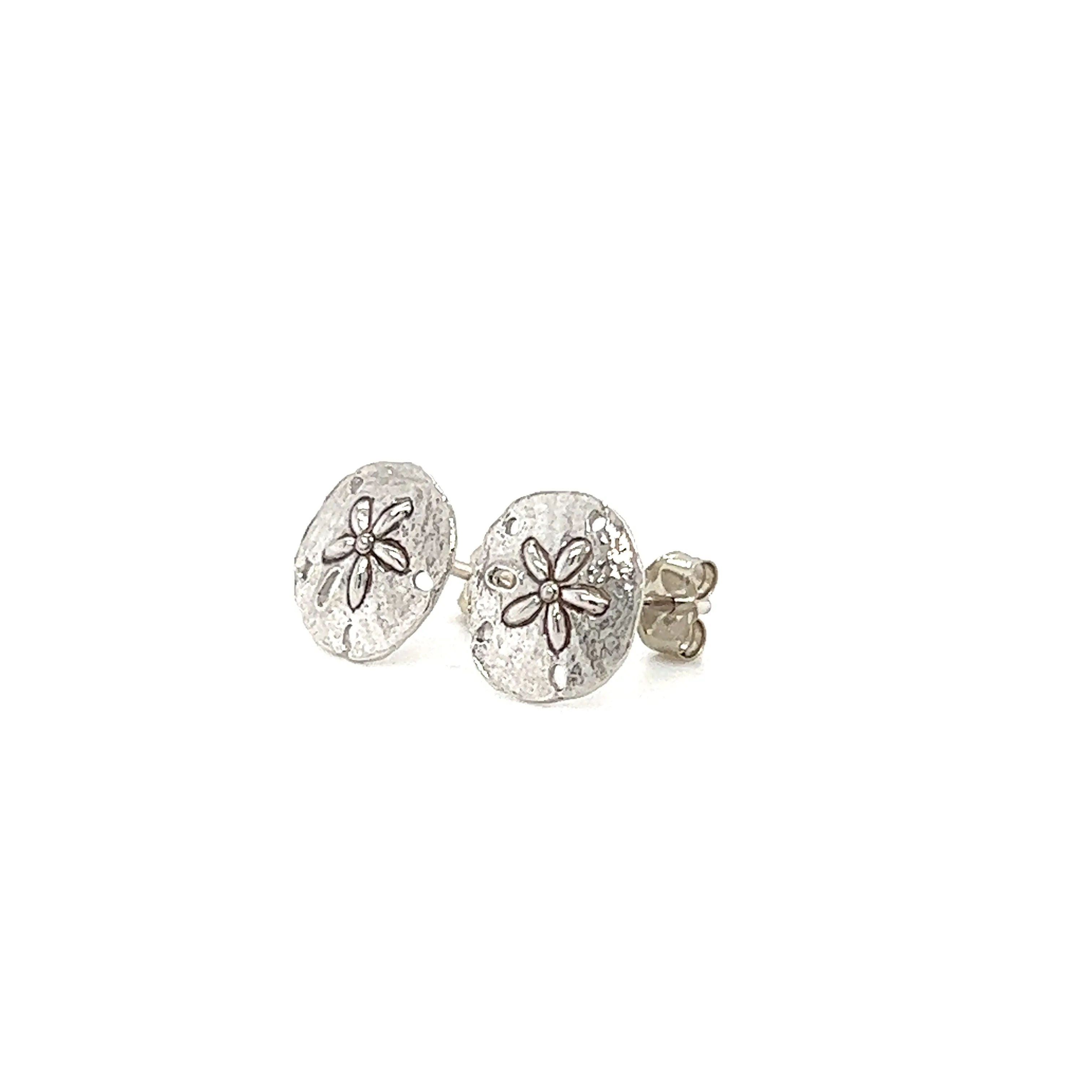 Sand Dollar Stud Earrings in 14K Gold