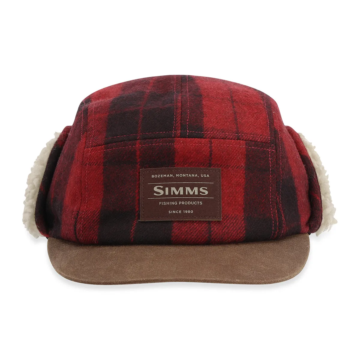 Simms Coldweather Cap Red Buffalo Plaid