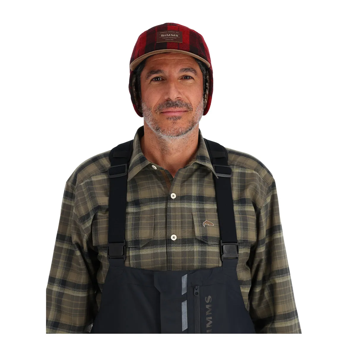 Simms Coldweather Cap Red Buffalo Plaid