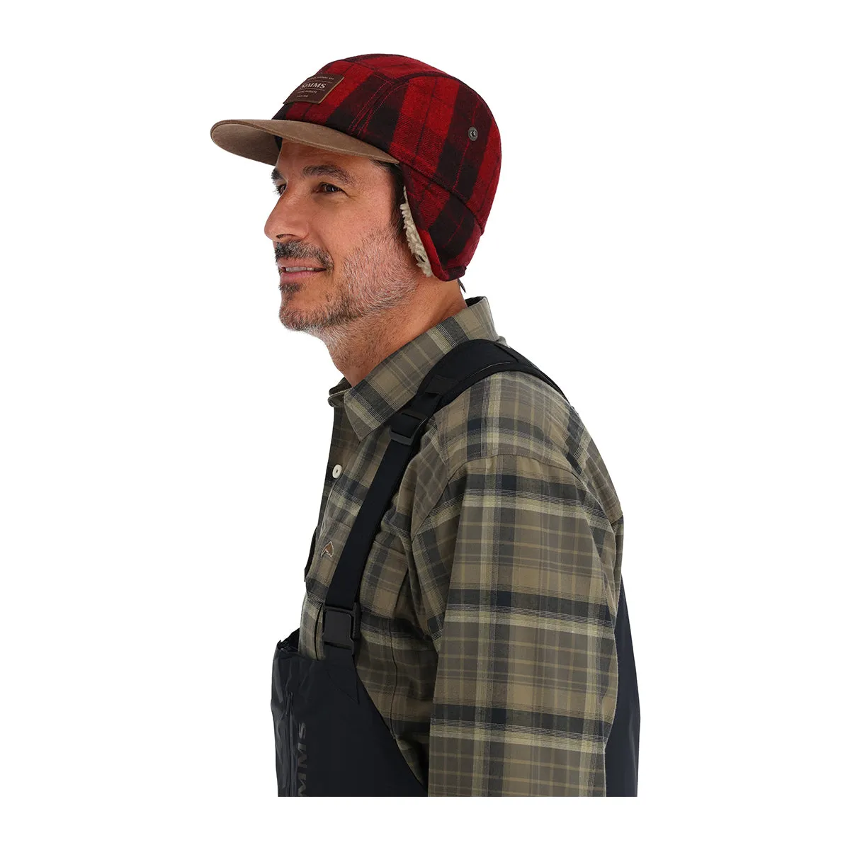 Simms Coldweather Cap Red Buffalo Plaid