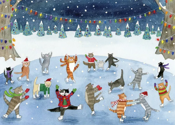 Skating Cats Boxed Cards - Boxed Set of 10