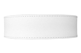 Smooth White 1 3/8 Leather Dress Strap