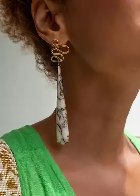 Stone Drop Earrings