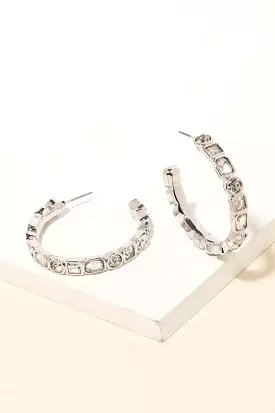 Studded Hoops Earrings