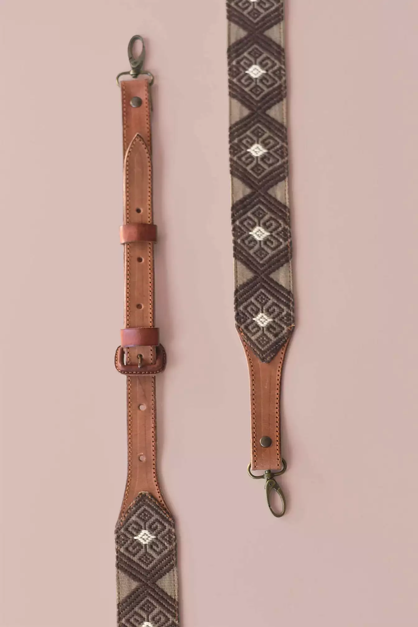 Textile + Leather Bag Strap