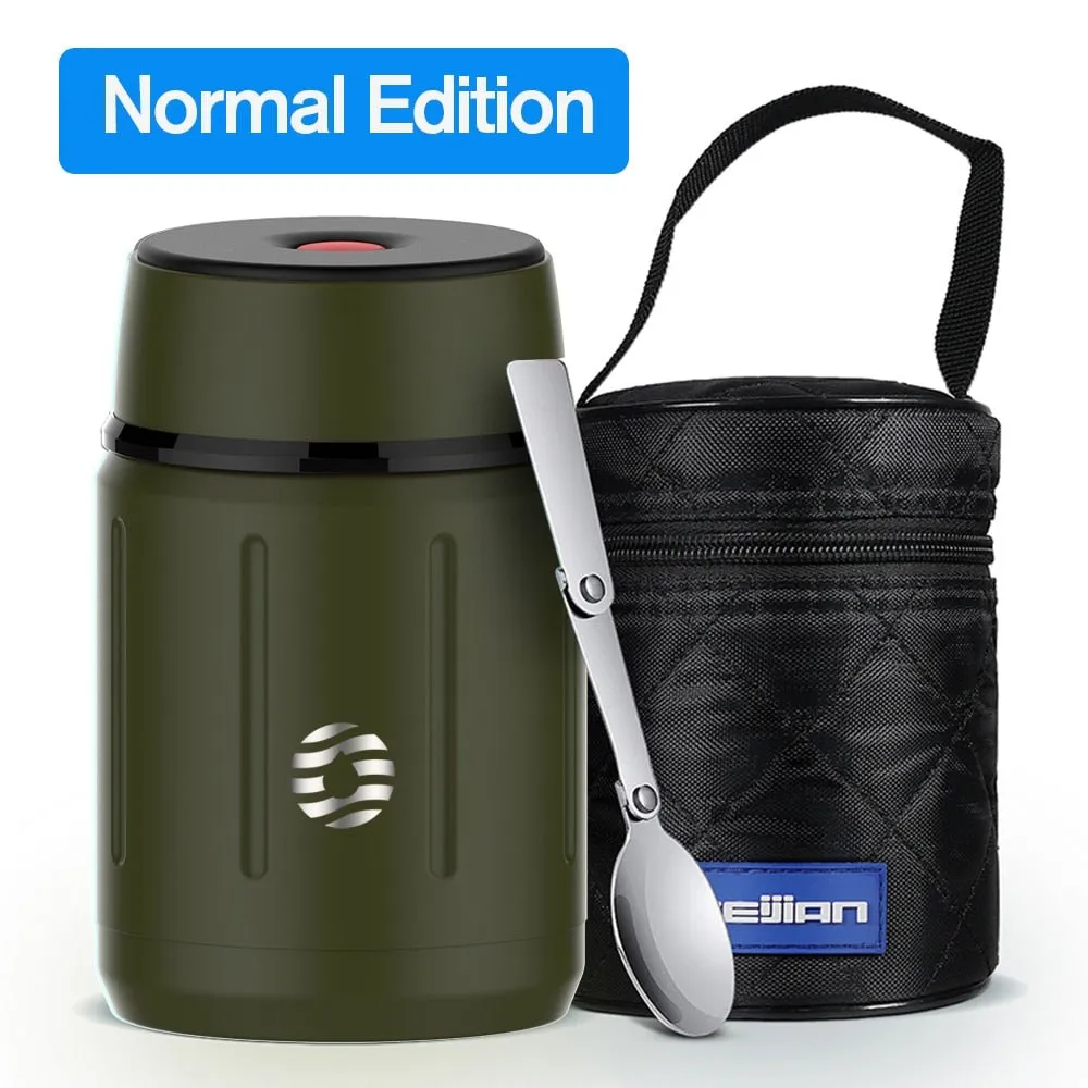 Thermos alimentaire 750ML en acier inoxydable 316 + cuillère 650g FEIJIAN - Lunch box