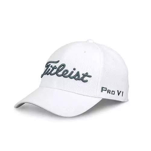 Titleist Golf Tour Elite Fitted Hat - White/Charcoal