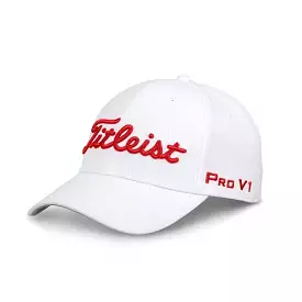 Titleist Golf Tour Elite Fitted Hat - White/Red