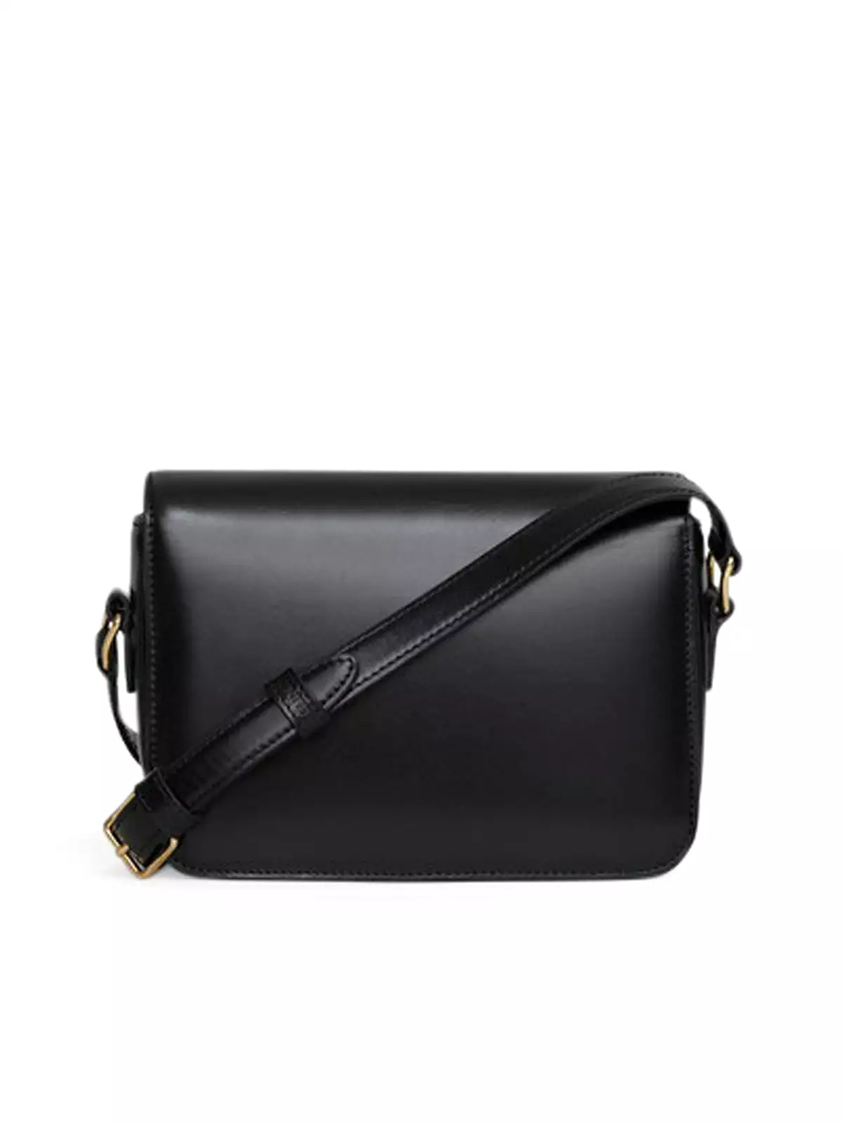 TRIOMPHE TEEN BAG IN SCHWARZ SHINY CALF LEATHER