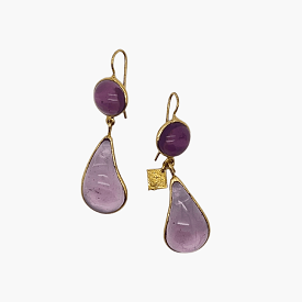 TWO TIER EARRINGS LILAC