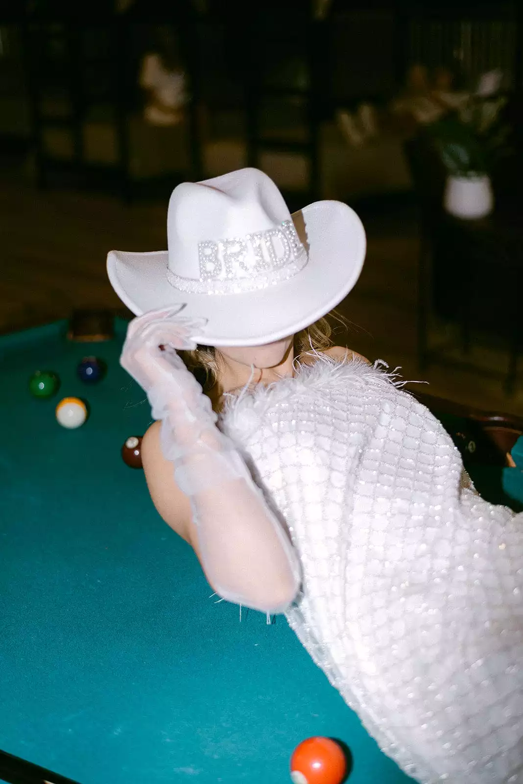 White Bride Pearl Cowgirl Hat