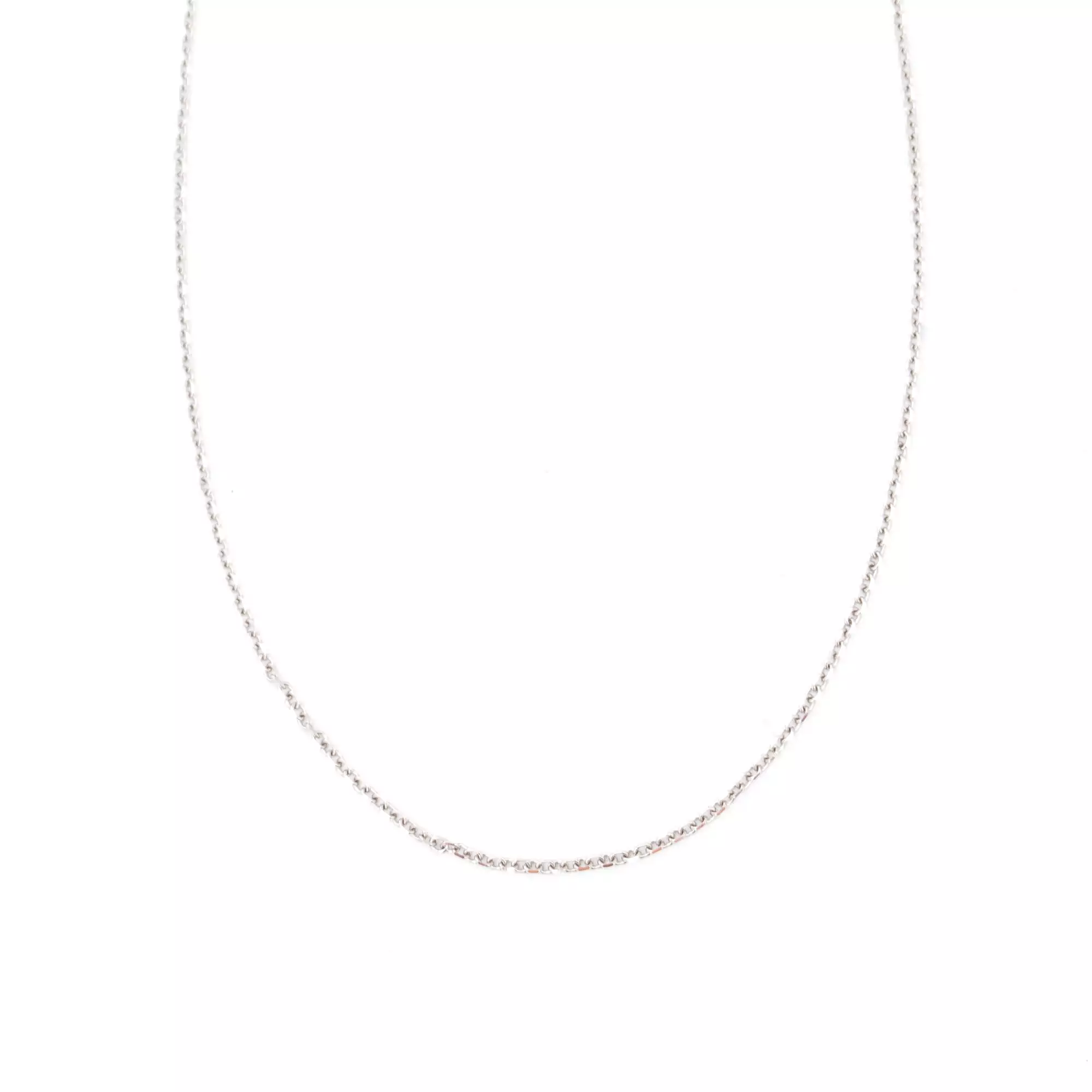 White Gold Medium Diamond-Cut Cable Chain