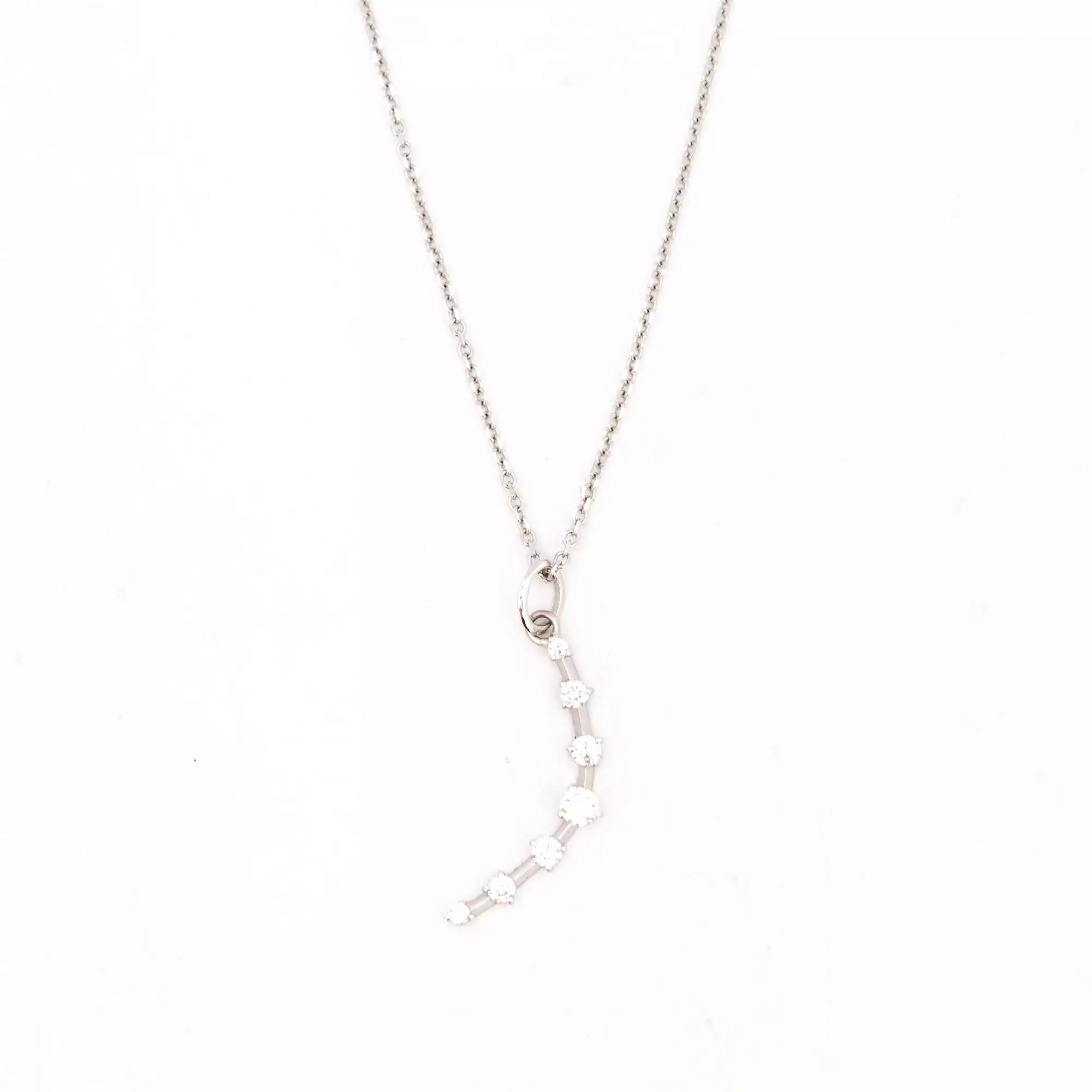 White Gold Medium Diamond-Cut Cable Chain