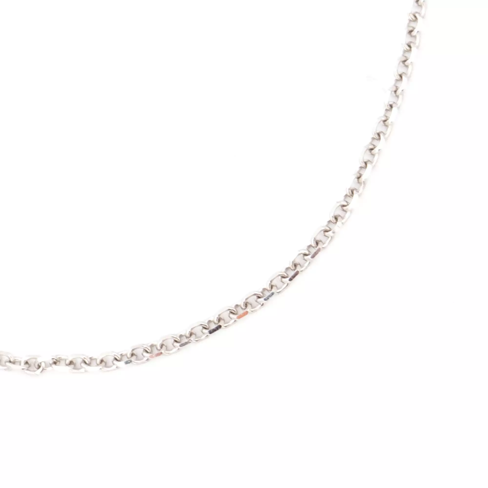 White Gold Medium Diamond-Cut Cable Chain