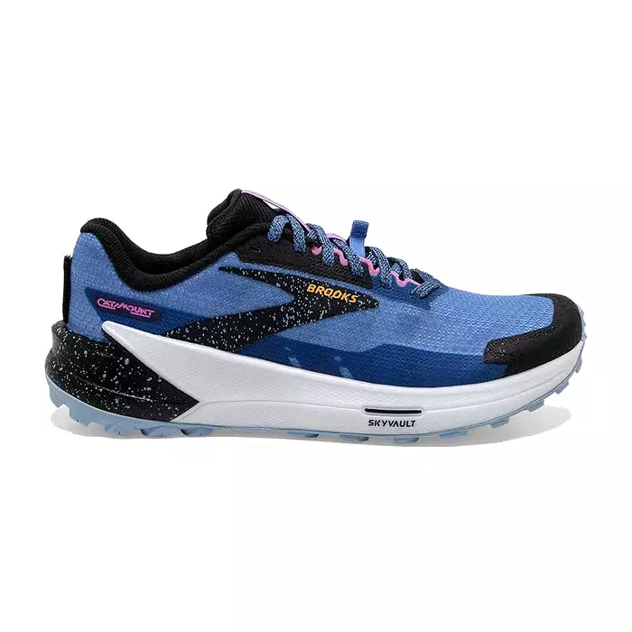 Women's Brooks Catamount 2, Blue/Black/Yellow, 9.5 B Medium