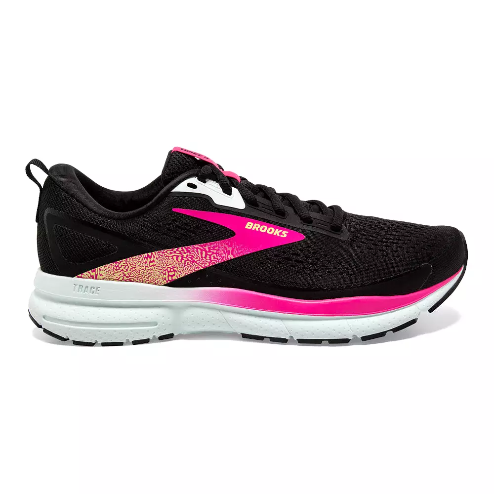 Women's Brooks Trace 3, Black/Blue/Pink Glo, 7.5 B Medium