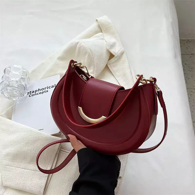 Women's Diagonal Cross Bag PU Leather 2024 Trendy New Style Purse