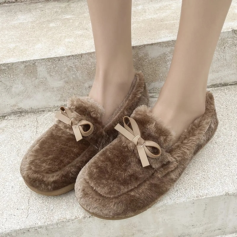 Women's Winter Soft Light Short Plush Cotton Indoor House Slippers