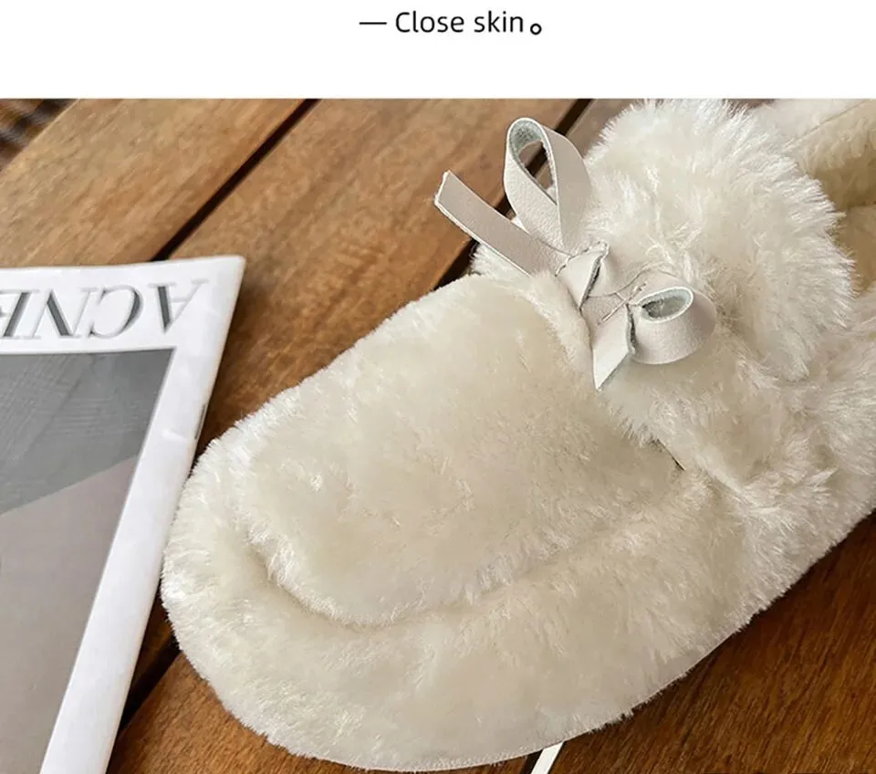 Women's Winter Soft Light Short Plush Cotton Indoor House Slippers