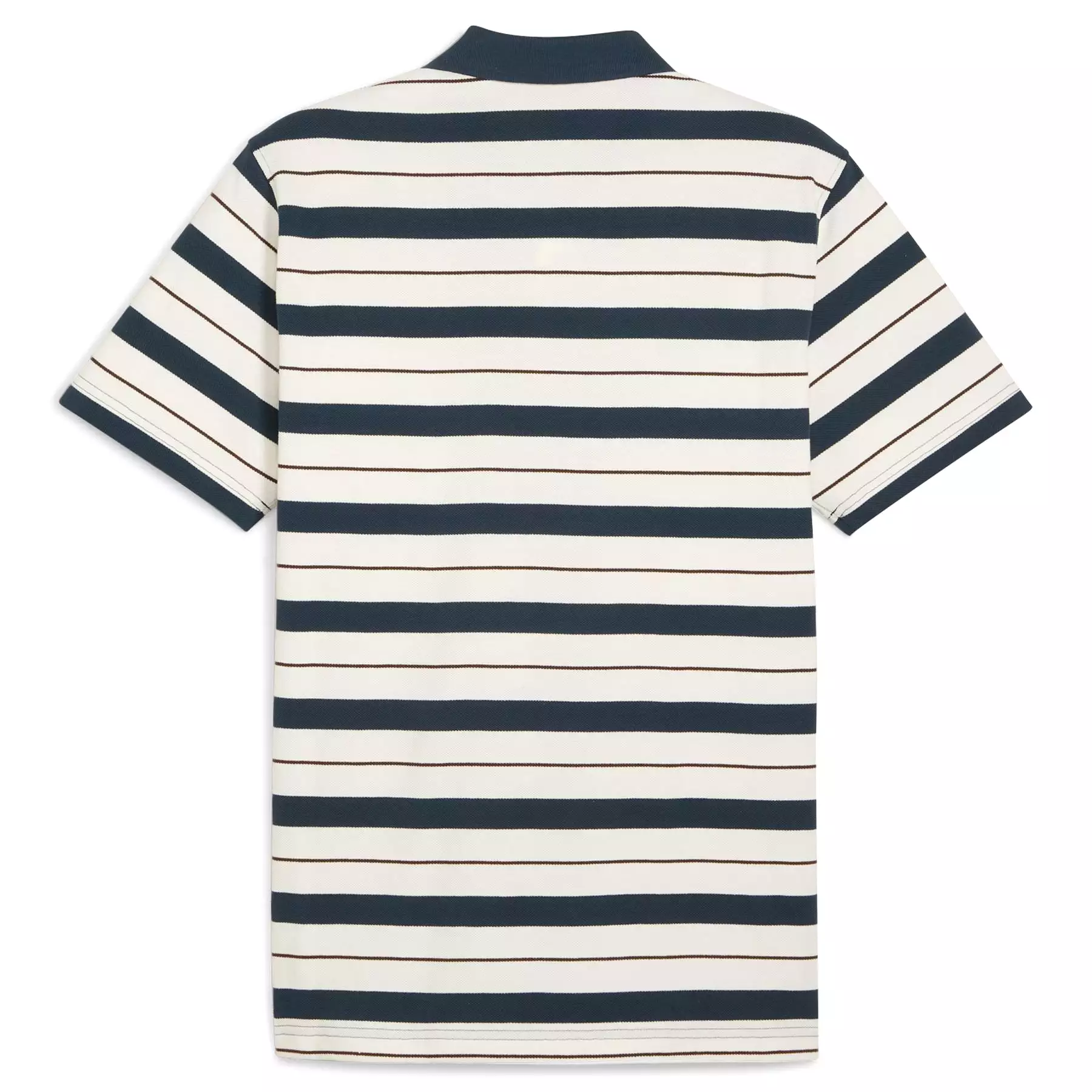 x QGC Sunday Stripe Polo White/Navy - SS24